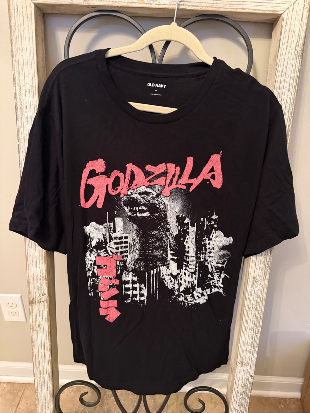 Godzilla Toho Graphic T Shirt XXL Black Japanese Monster Old Navy Movie Tee